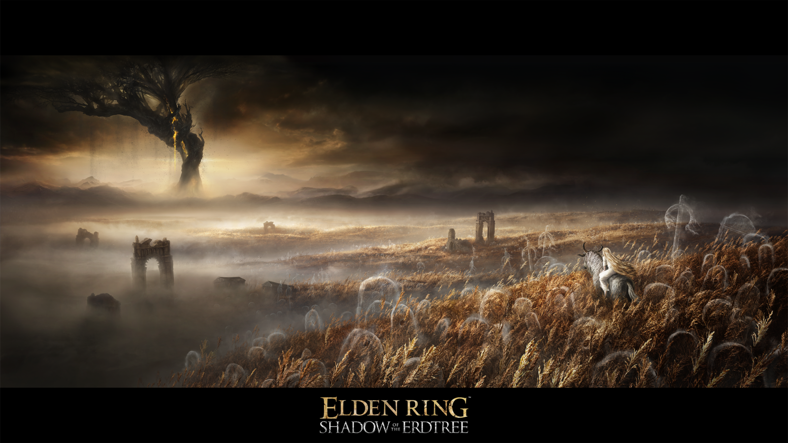 Arte da Dlc Shadow of the Erdtree, contéudo adicional de Elden Ring e seu mundo fantástico