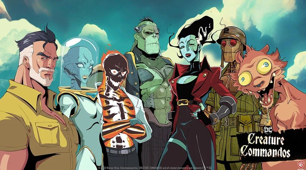 Personagens da nova animação 'Creaturre Commandos'. Crédito: DC Studios, Max.