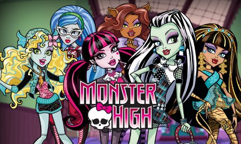 Personagens do desenho Monster High reunidas. Crédito: Monster High