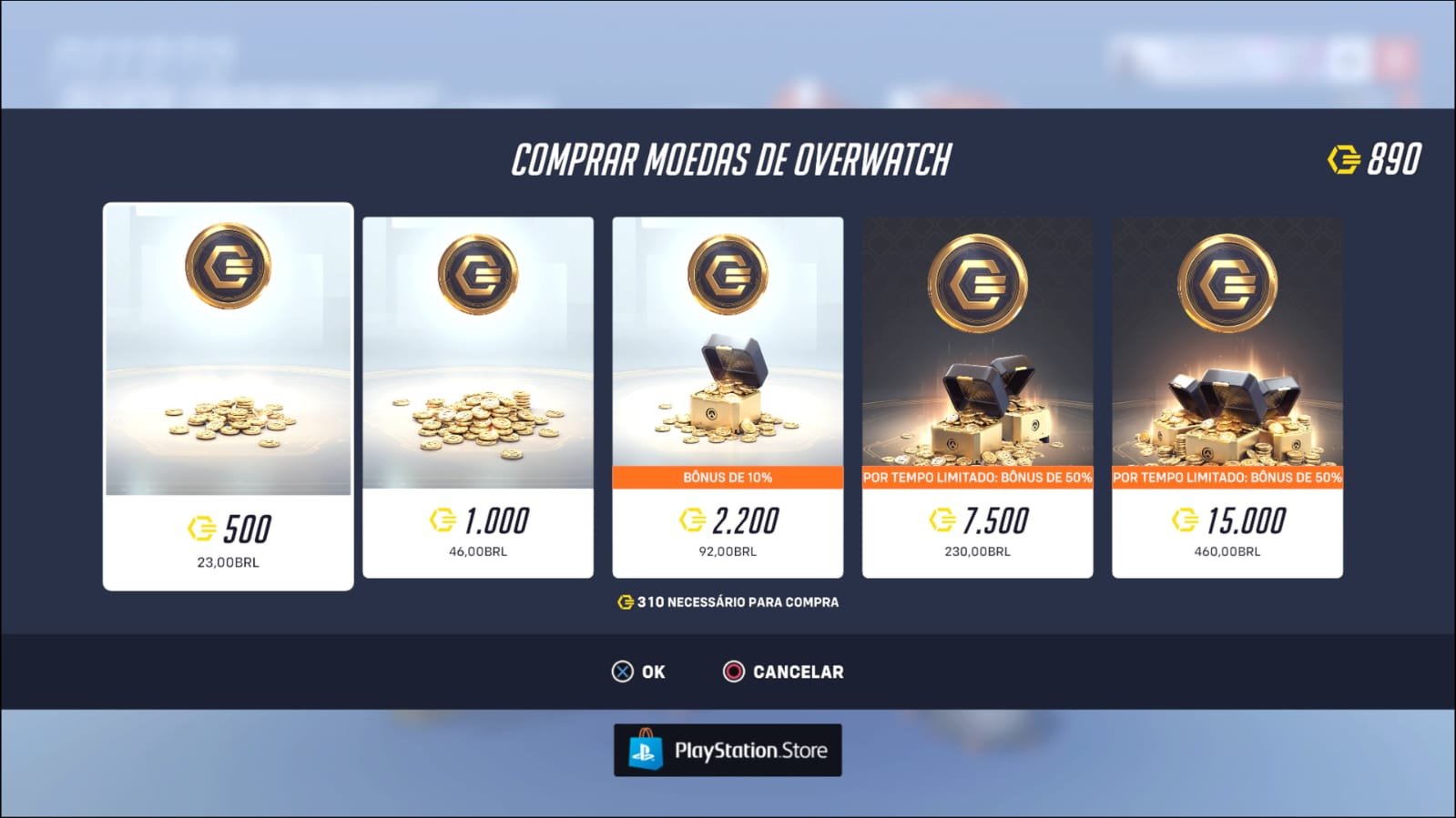 Moedas de Overwatch