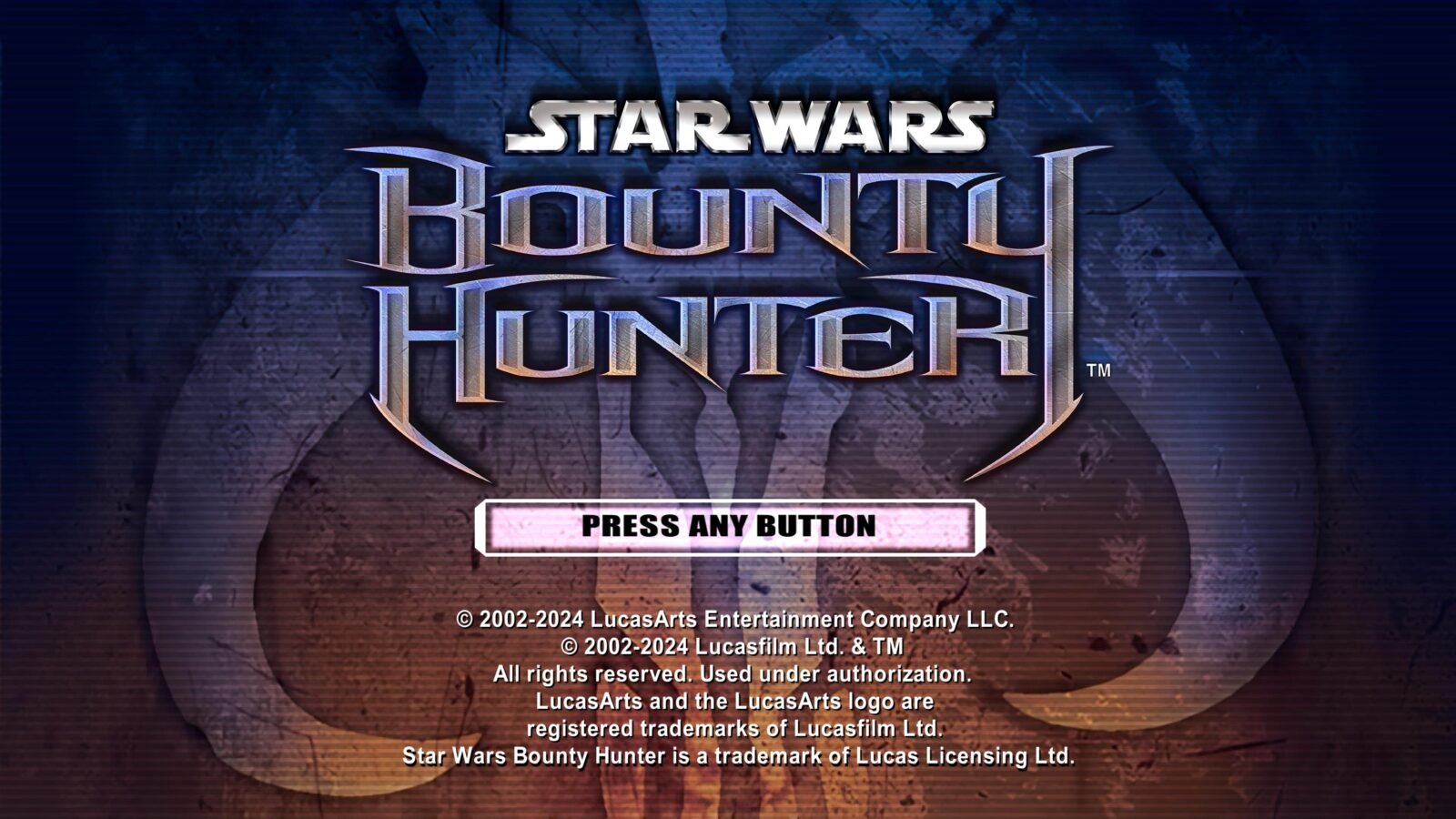 Tela inicial de Star Wars: Bounty Hunter