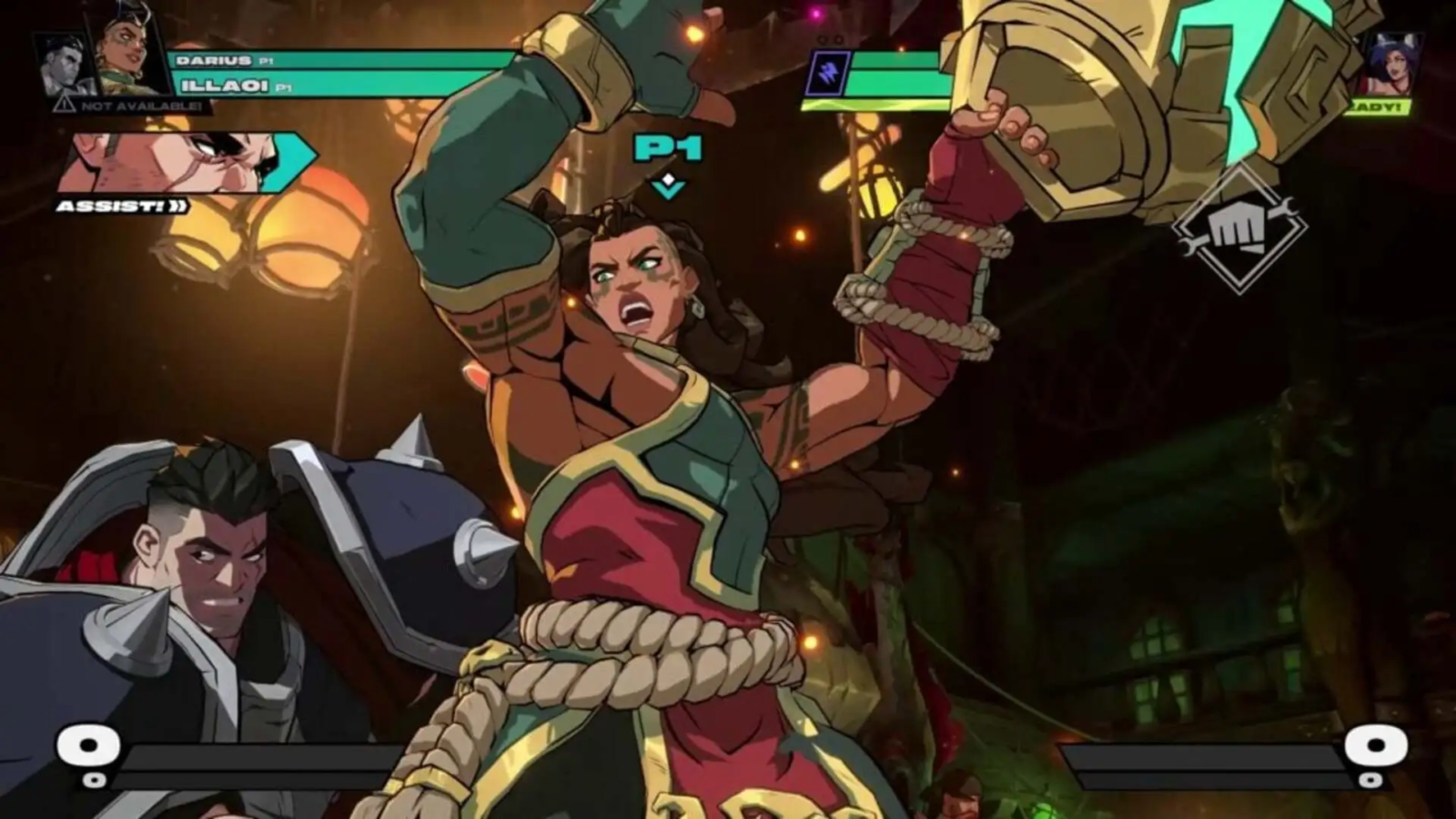 Screenshot de um especial de Illaoi, em 2XKO.