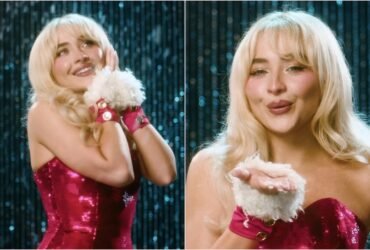 Sabrina Carpenter em teaser do especial de natal para a Netflix