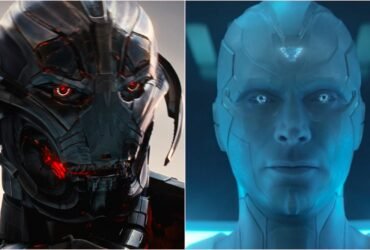 Ultron em "Vingadores" e Visão Branco em "WnadaVision".