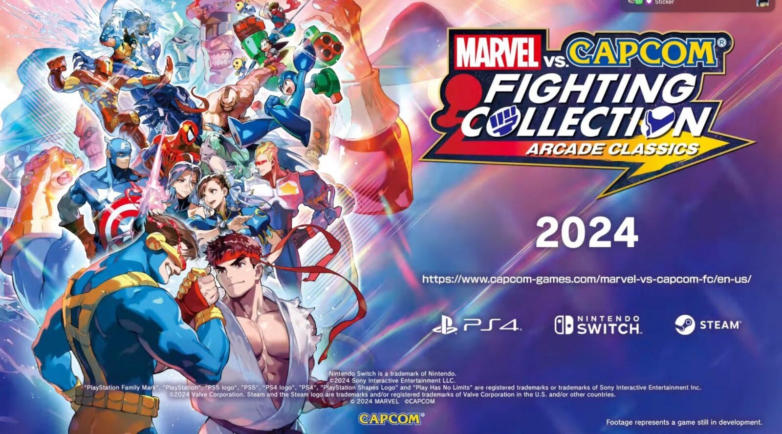 Capa de um dos principais jogos da semana: Marvel Vs Capcom