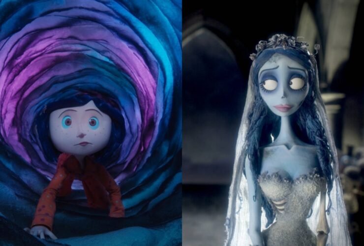 Personagem Coraline, de Coraline, e Emily, de A Noiva Cadáver