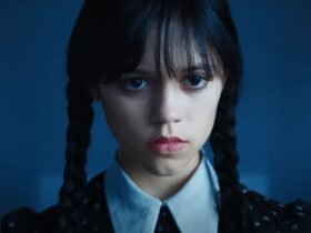 Wandinha em cena da primeira temporada da série.