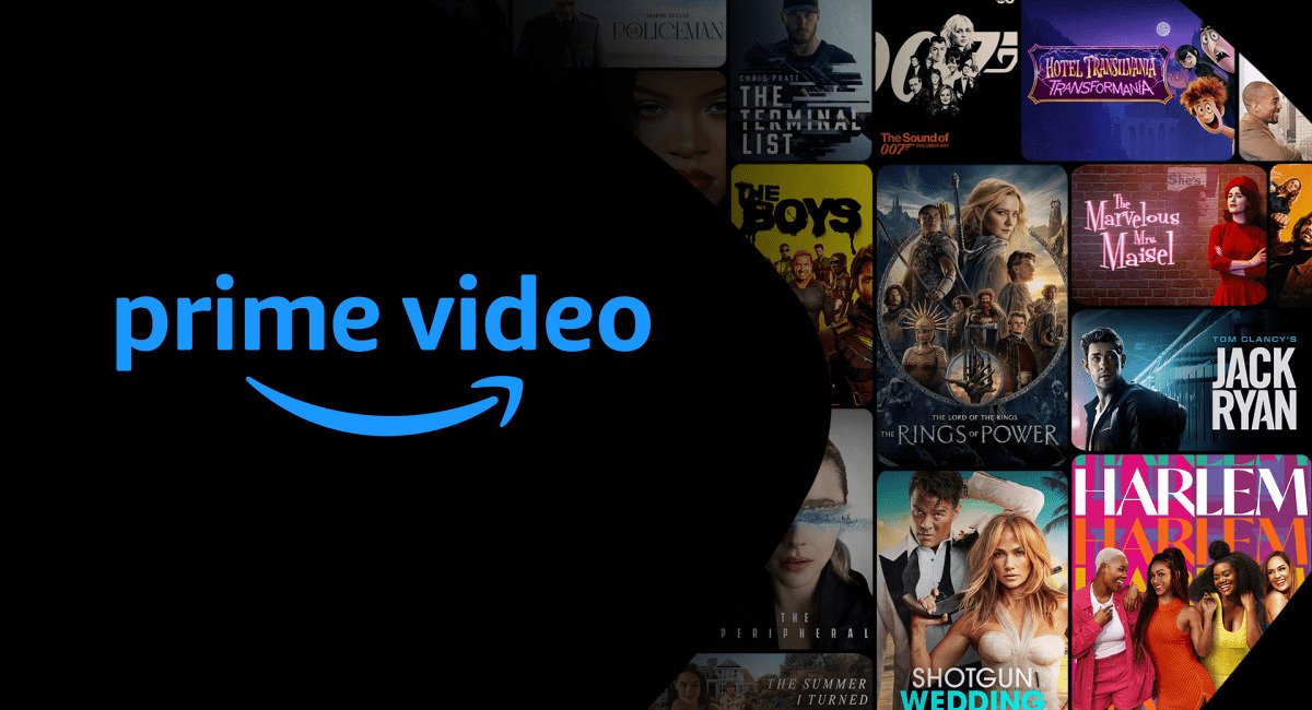 Tela da Prime Video, com logo no lado esquerdo e oções de filmes e séries do lado direito. Créditos: Amazon Prime Video