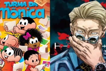 Quadrinho da Turma da Mônica e de Jujutsu Kaisen