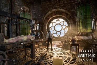 Cenário do laboratório do Dr . Frankenstein.