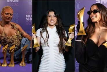 Liniker, Lauana Prado e Anitta no Prêmio Multishow 2024.