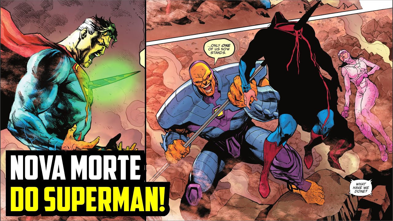 Quadrinho onde Mongul mata o Superman