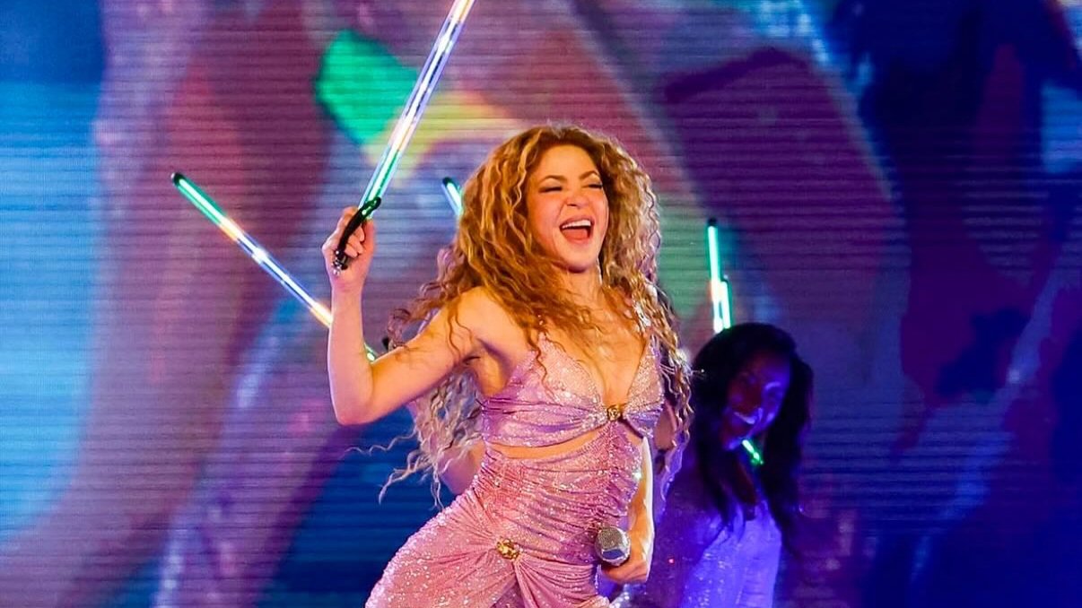 Shakira durante show no Brasil