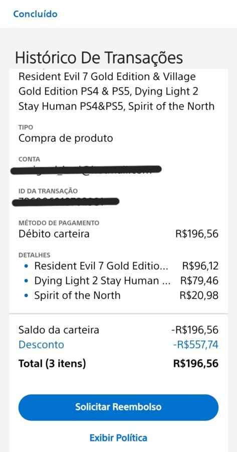 Reembolso PSN
