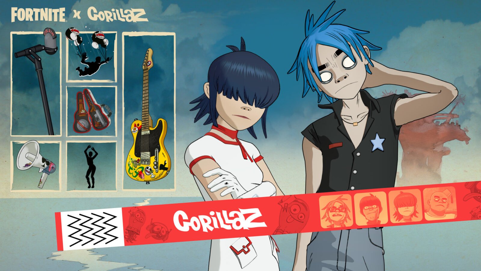 Gorillaz chegam ao Fortnite Festival na Temporada 10