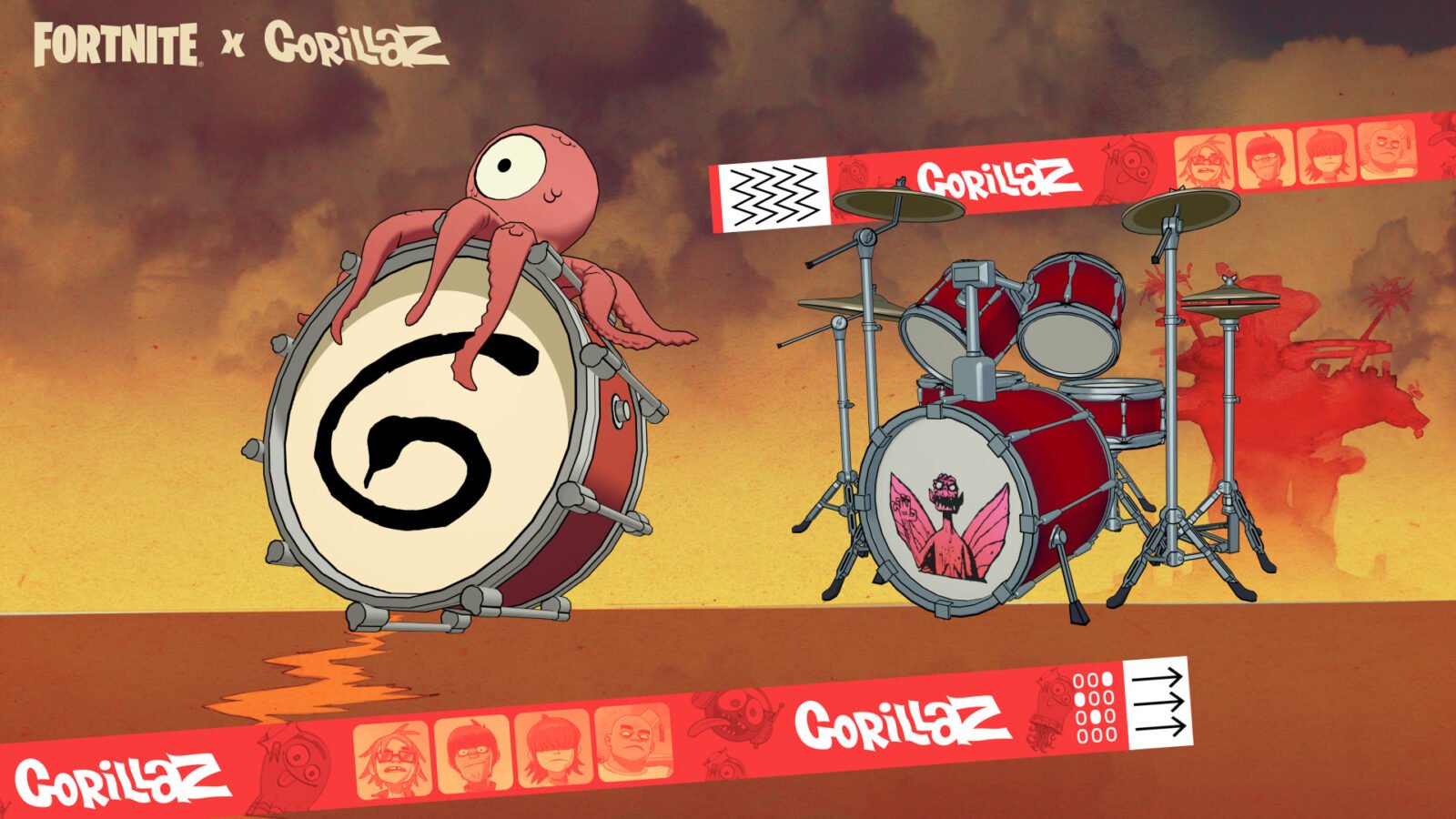 Gorillaz chegam ao Fortnite Festival na Temporada 10