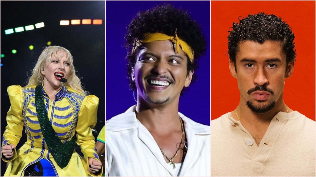 Lady Gaga, Bruno Mars, Bad Bunny