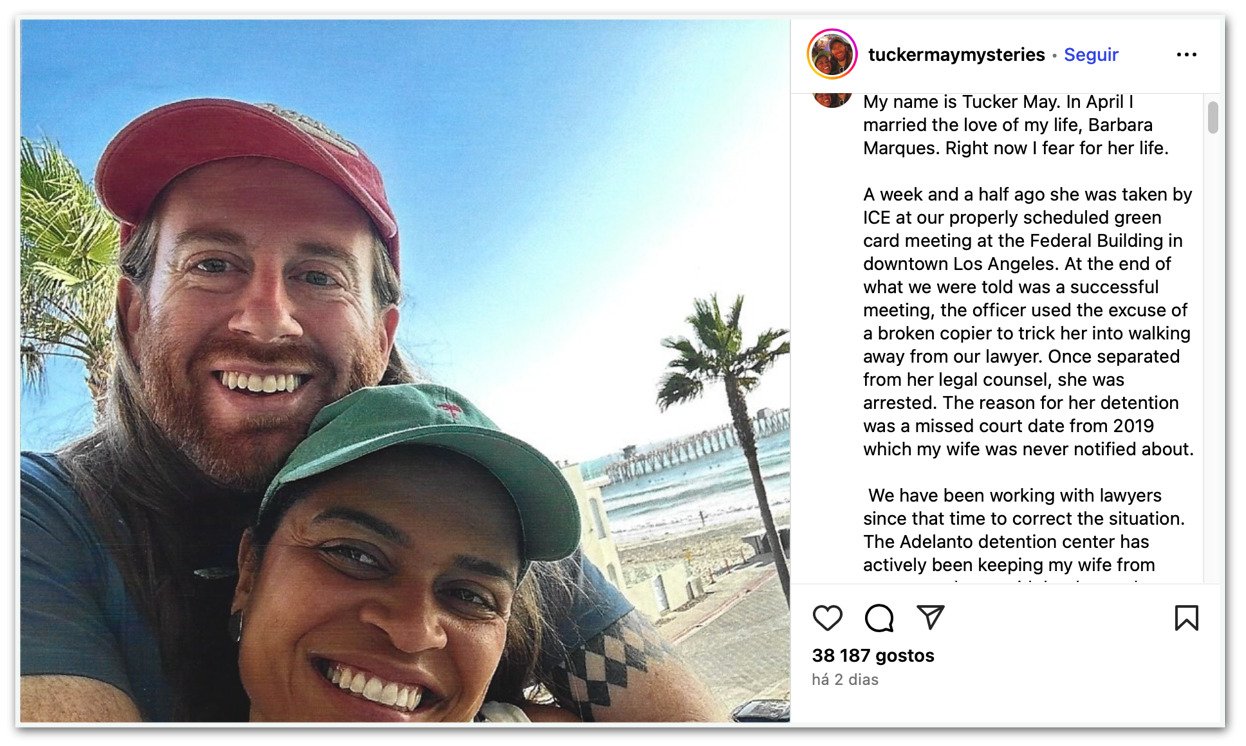 Cineasta brasileira é presa por imigração nos EUA durante entrevista para green card