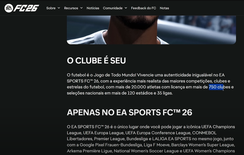ea sports site oficial fc 26