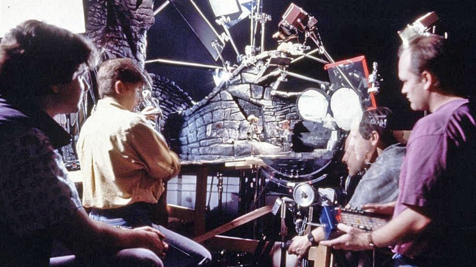 Animadores no set de O Estranho Mundo de Jack.