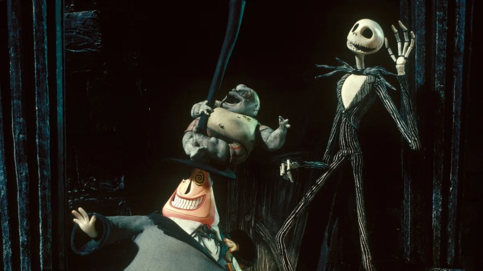 Cena com Jack e o Prefeito em O Estranho Mundo de Jack.