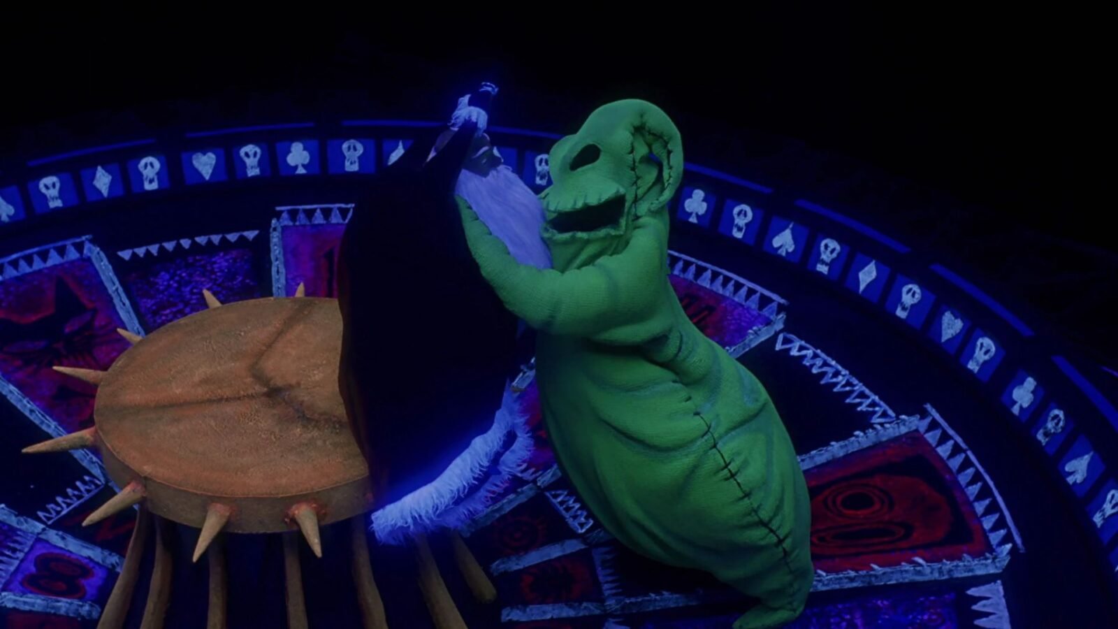 Cena de Oogie Boogie em O Estranho Mundo de Jack.