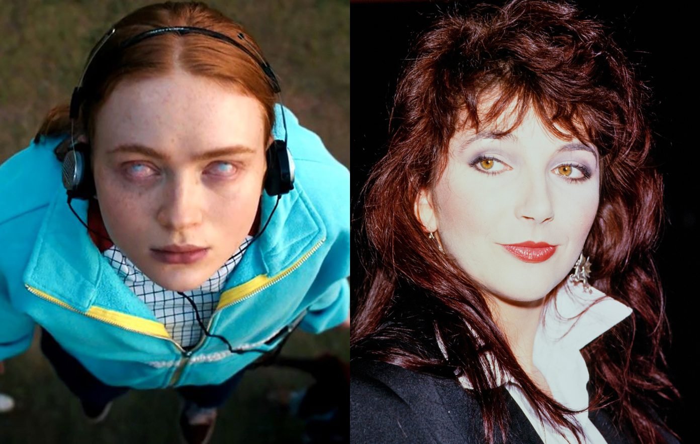 Max da série stranger things e a cantora Kate Bush respectivamente.