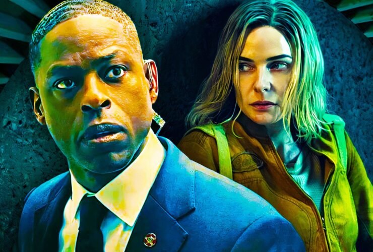 Sterling K. Brown como Xavier Collins na série Paradise da Disney+ e Rebecca Ferguson como Juliette Nichols na série Silo da AppleTv+