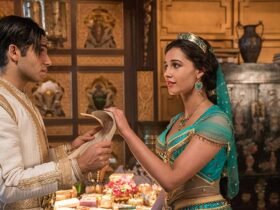 Mena Massoud e Naomi Scott no live action de Aladdin.
