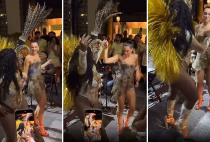 Dua Lipa em festa de samba