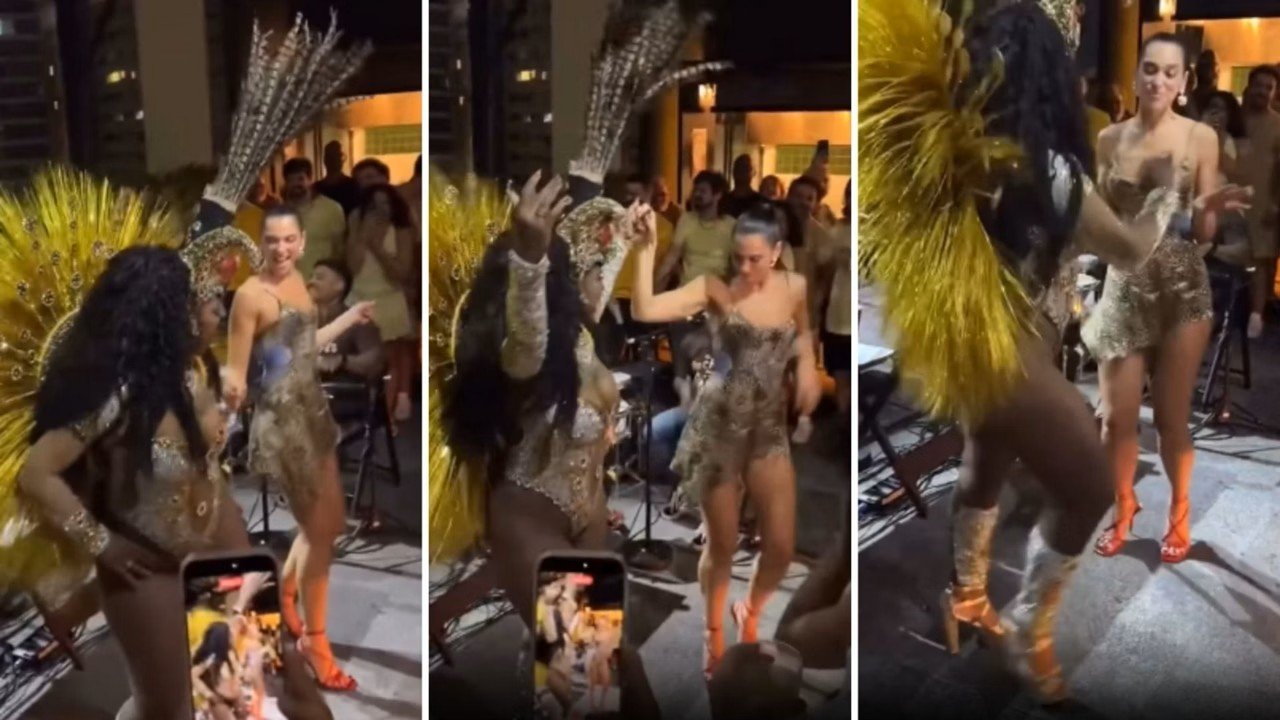 Dua Lipa em festa de samba