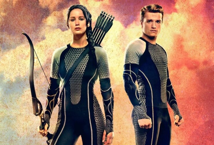 Jennifer Lawrence e Josh Hutcherson em Jogos Vorazes