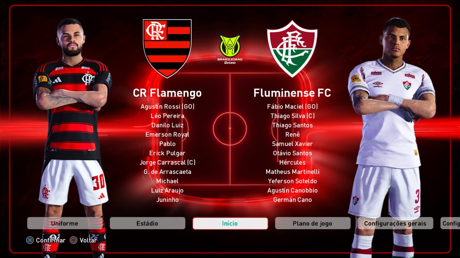 flamengo x fluminense pes 2021