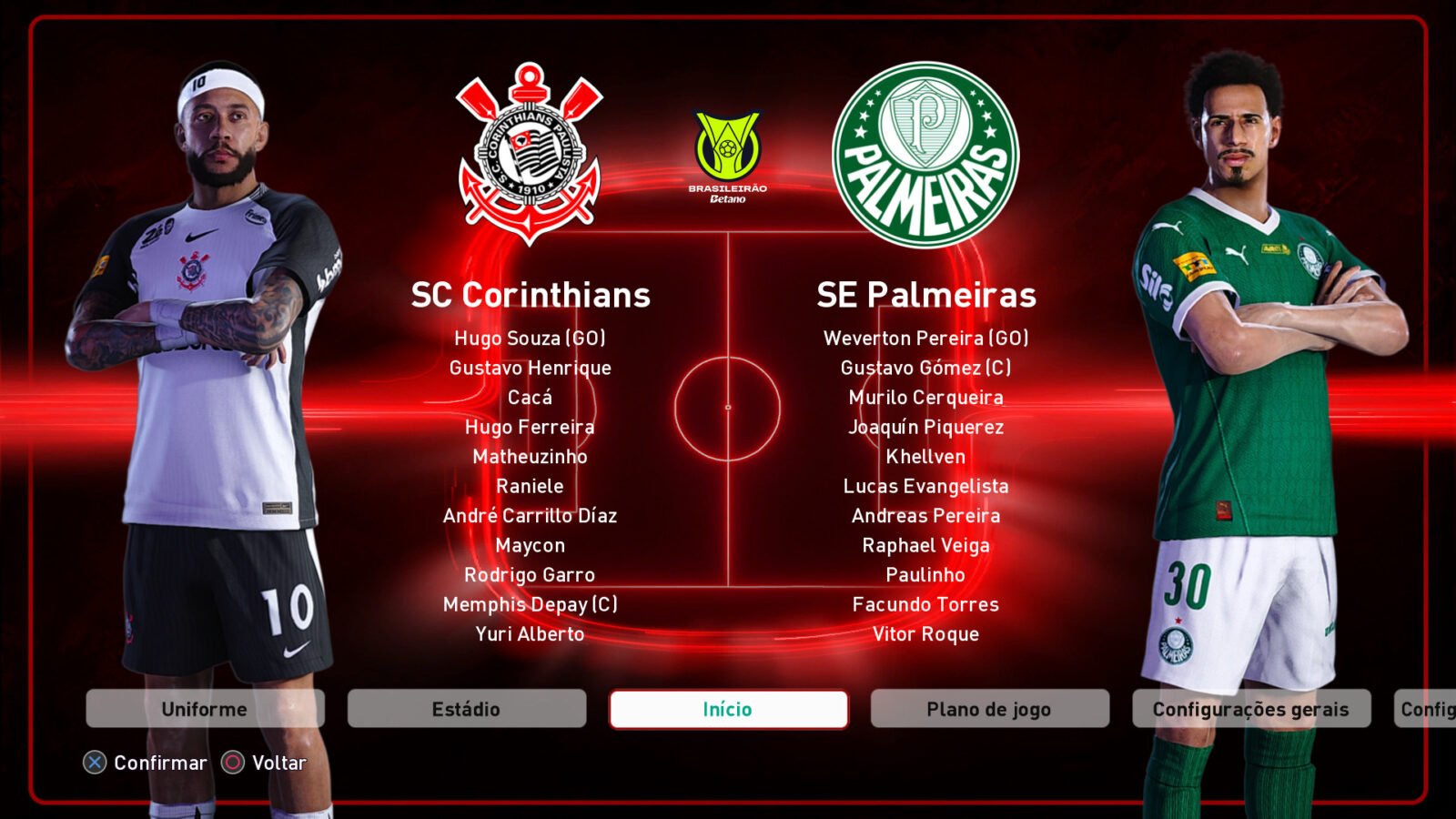Corinthians x Palmeiras PES 2021