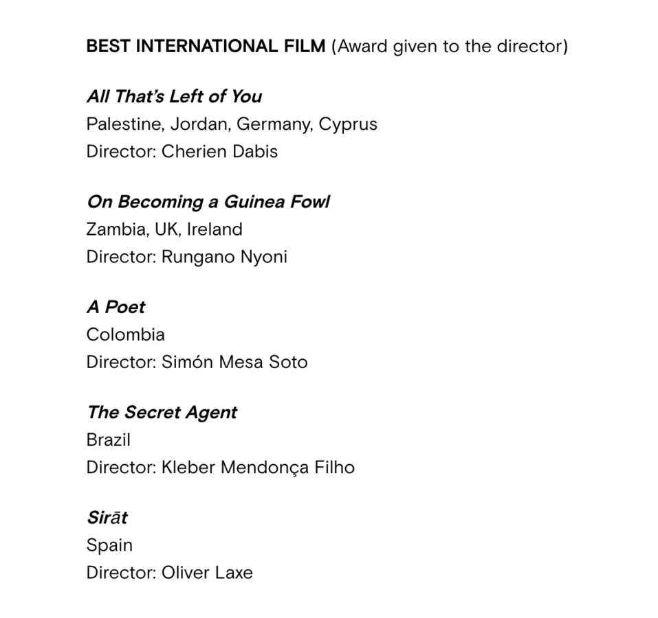 Agente Secreto Independent Spirit