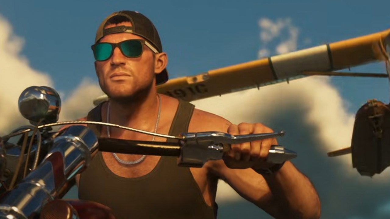 GTA 6 Jason andando de moto de óculos