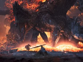 Personagens do game lutando contra um monstro