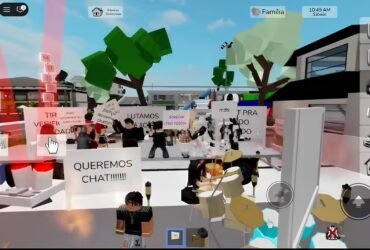 Com 'queima de veículos' e placas, crianças protestam contra restrição de comunicação no Roblox