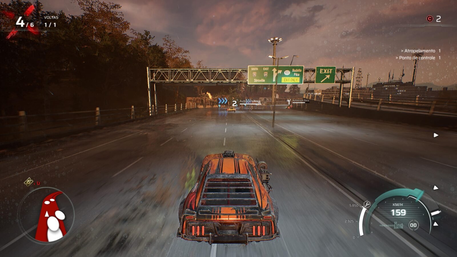 Carmageddon possui bons gráficos, que atendem a expectativa do gameplay