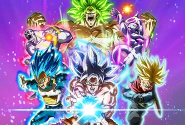 Capa do jogo onde mostra os personagens principais liderados por Goku