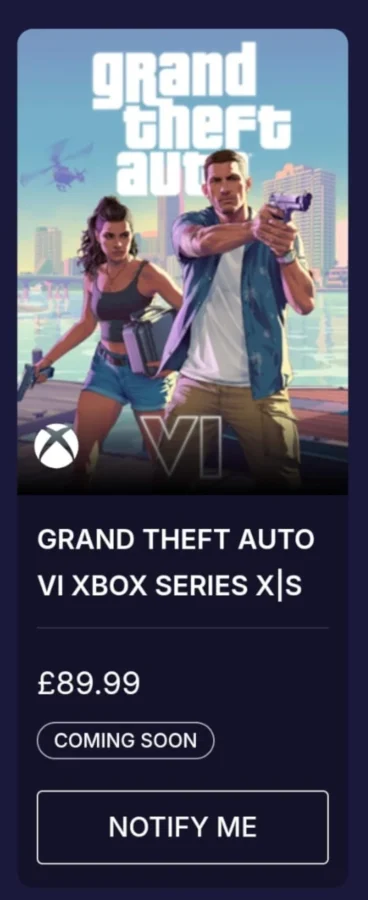 GTA 6 | Preço dispara com abertura da pré-venda de Xbox e PC em loja