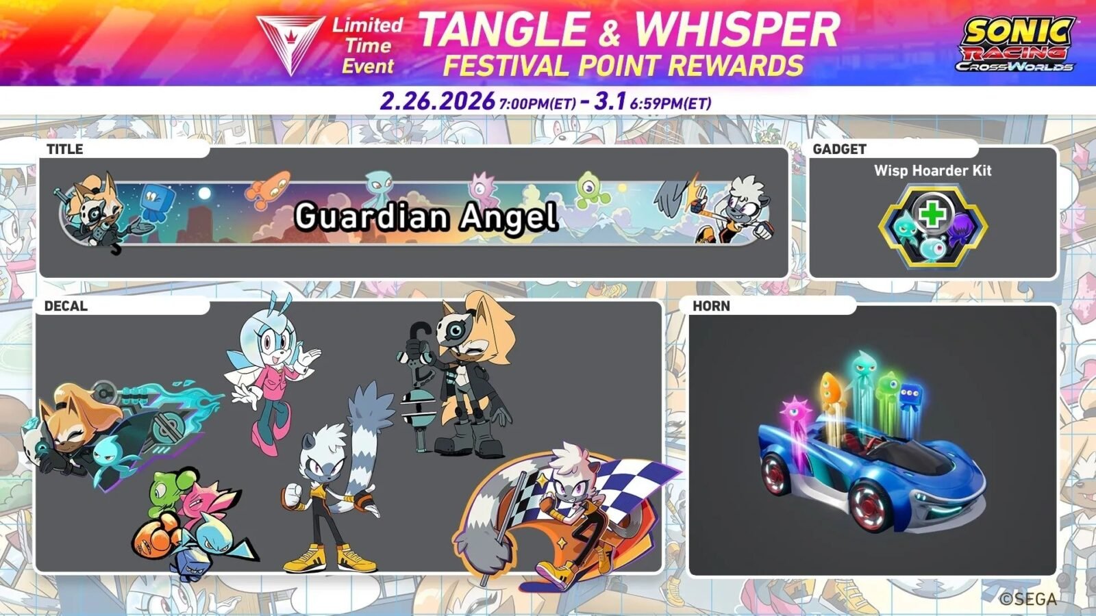 Sonic Racing Tangle Whisper