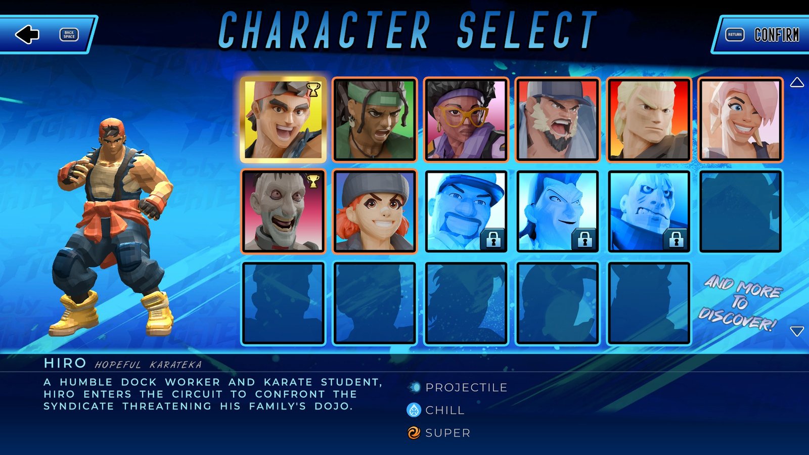 Personagens jogáveis disponíveis