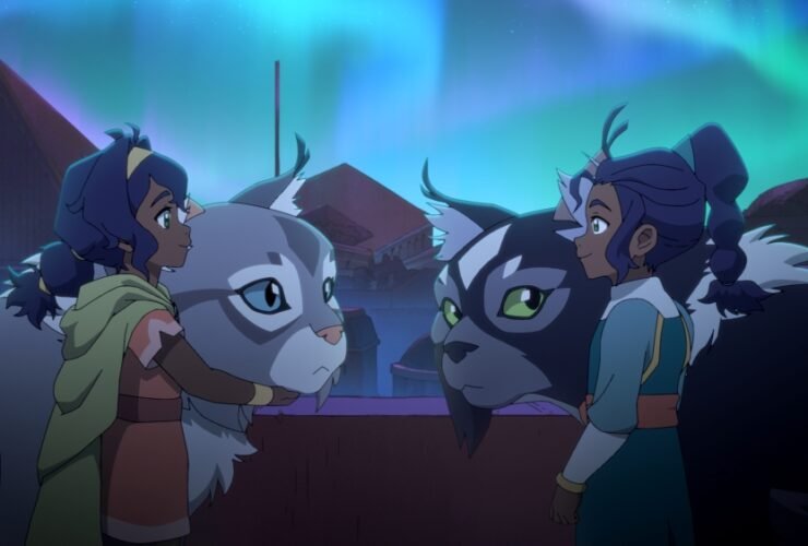 Pavi e outros personagens de Avatar: Os Sete Refúgios em cena